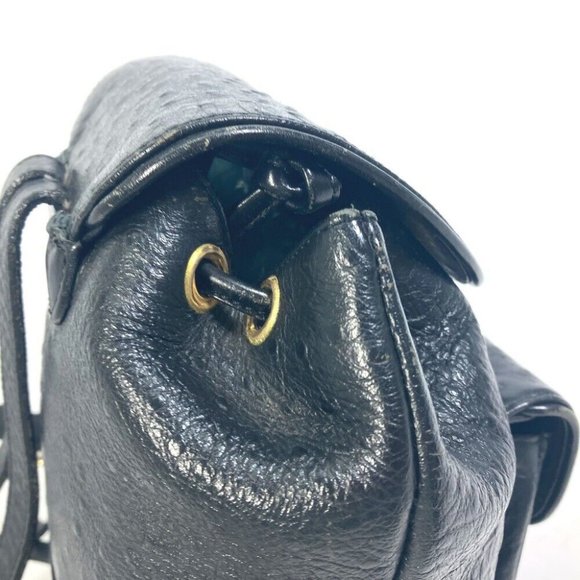 AAUTHENTICITY GUARANTEED VERSACE Sunburst Backpack Leather Black main image 5